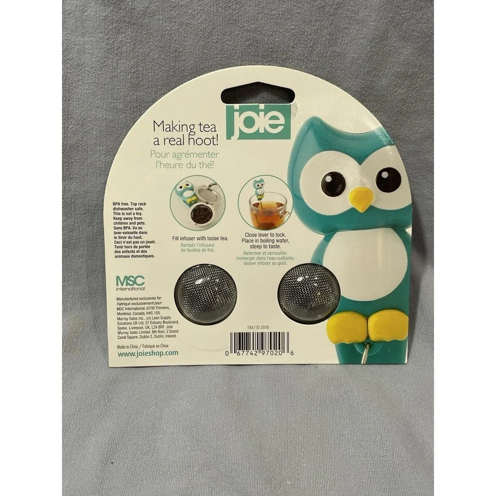NEW‎ MSC International Joie Tea Cup Infusers 18/8 Stainless Steel - Hoot Owl